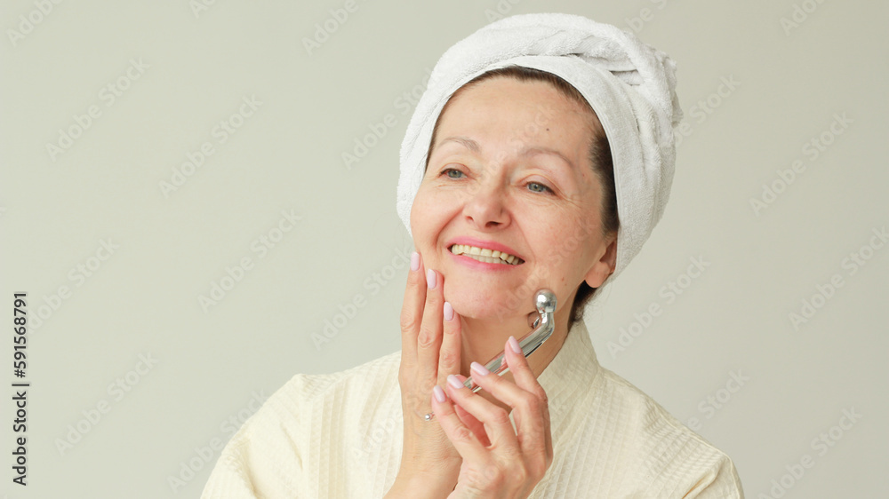 Tired upset old senior woman feeling stiff sore neck pain concept rubbing massaging muscles suffer from fibromyalgia ache, mature middle aged grandma having pinched nerve problem stretching at home Tired upset old senior woman feeling stiff sore neck pain concept rubbing massaging muscles suffer from fibromyalgia ache, mature middle aged grandma having pinched nerve problem stretching at home