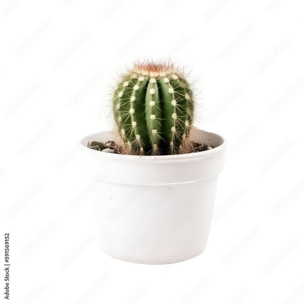 cactus in white pot isolated on white cactus in white pot isolated on white