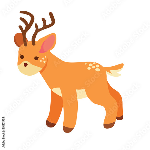 deer pose cartoon 
