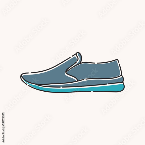 men's loafers icon design, men's shoes illustration.