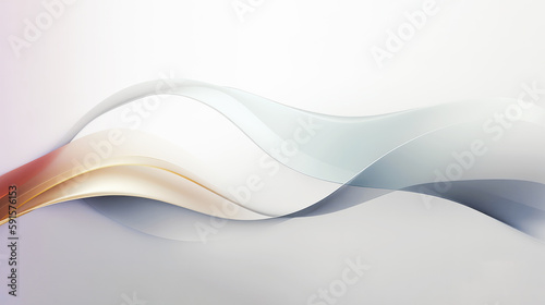 A futuristic wallpaper design featuring a dynamic wave of blue, gray and orange flowing in an abstract curvy line across the background. Generative AI