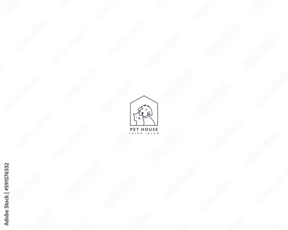 Dog and cat logo design template vector, line of pet logo design suitable for pet shop, store, cafe, business, hotel, veterinary clinic, Domestic animal vector illustration logotype, sign, symbol. Dog and cat logo design template vector, line of pet logo design suitable for pet shop, store, cafe, business, hotel, veterinary clinic, Domestic animal vector illustration logotype, sign, symbol.