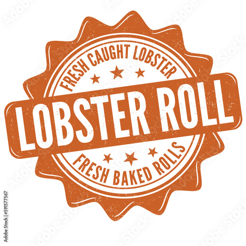 Lobster roll label or stamp