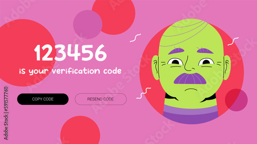 Man With Mustache Banner Template
