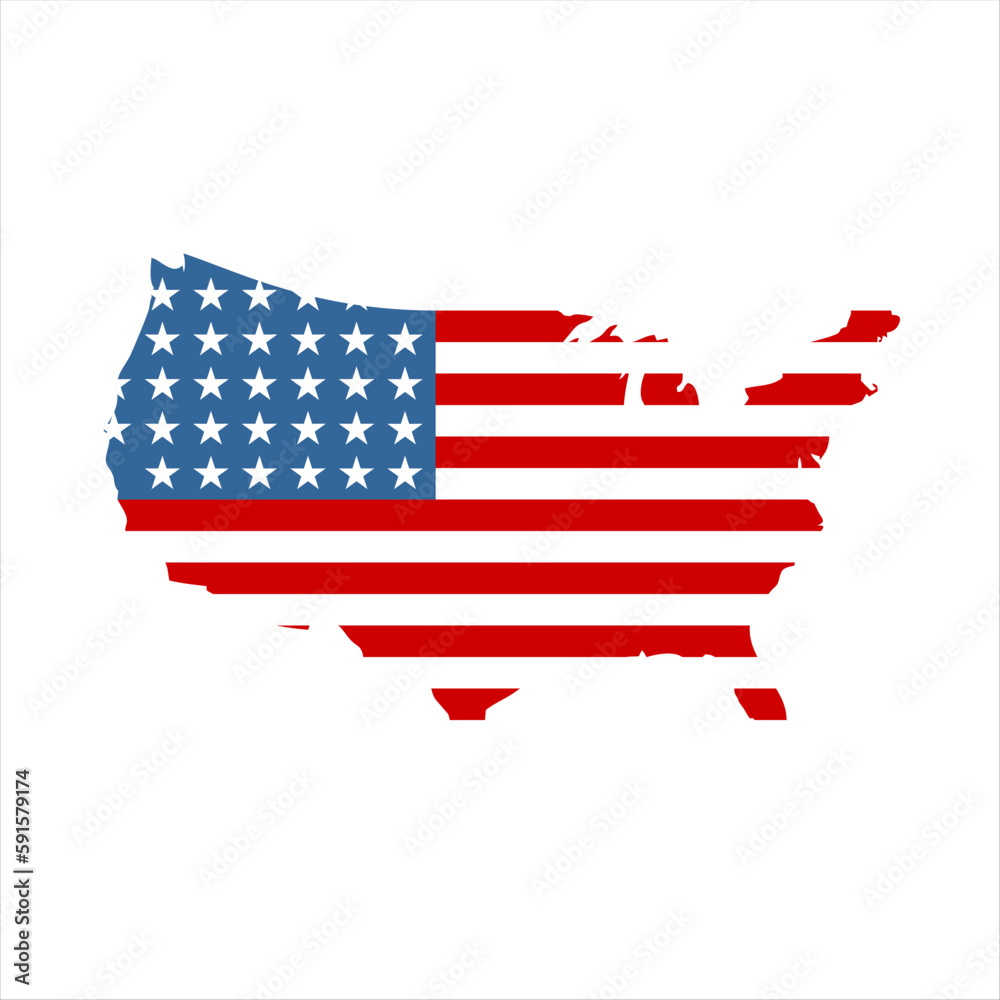 modern american flag vector logo