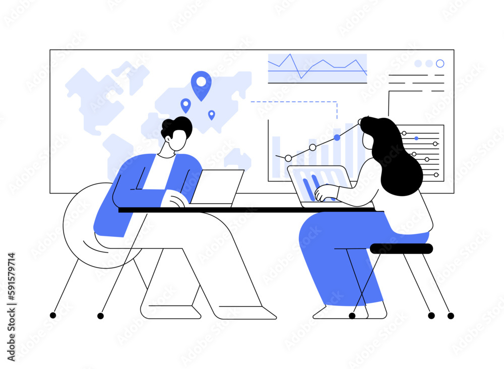Climate data share and use abstract concept vector illustration. Climate data share and use abstract concept vector illustration.