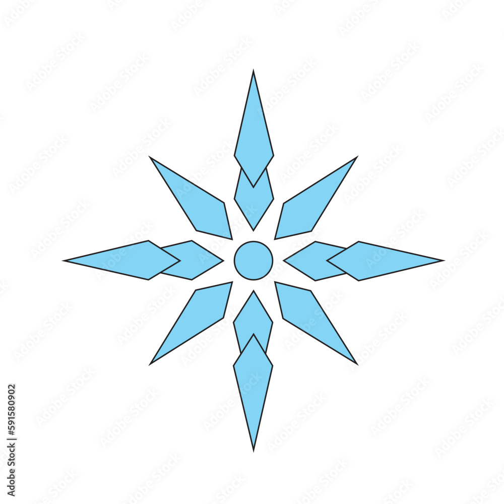 Obraz premium Sun Star Ice Geometric