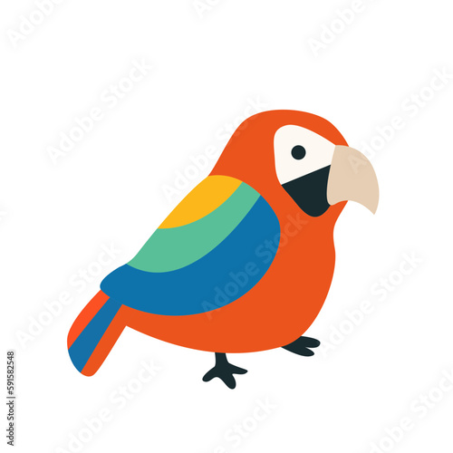 Bird macaw vector