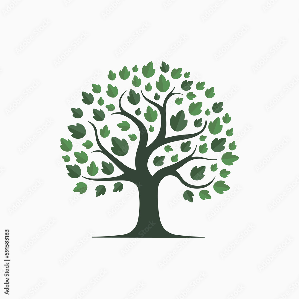 Creative and luxury looking tree logo illustration template, suitable for any kind of design work Creative and luxury looking tree logo illustration template, suitable for any kind of design work
