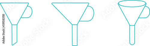 funnel for filtering and overflowing water and juices, metal funnel, stainless steel, disassembled into convenient layers