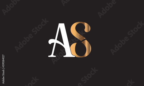 AS, SA , A , S, Abstract Letters Logo Monogram