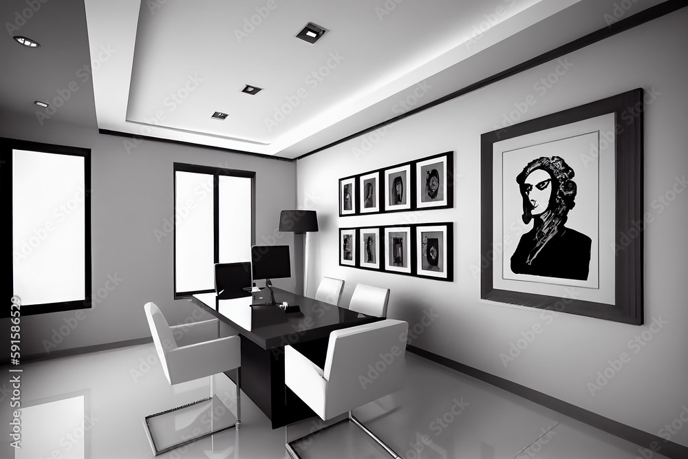 interior of a room with a window
