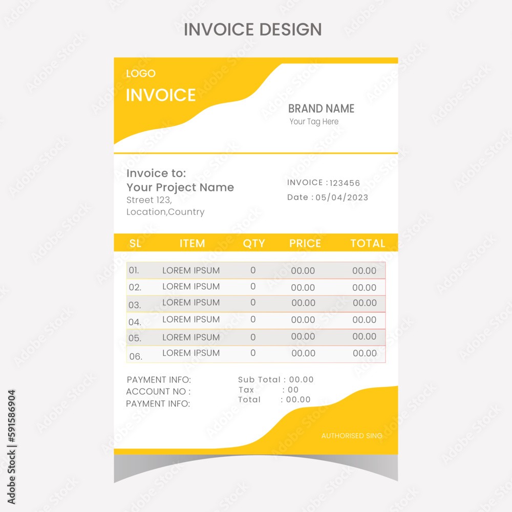 Free vector abstract geometric business invoice template Free vector abstract geometric business invoice template
