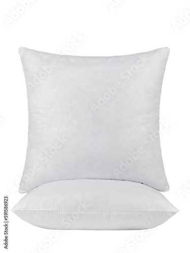 sleep pillows with cotton cover, isolate on a transparent background