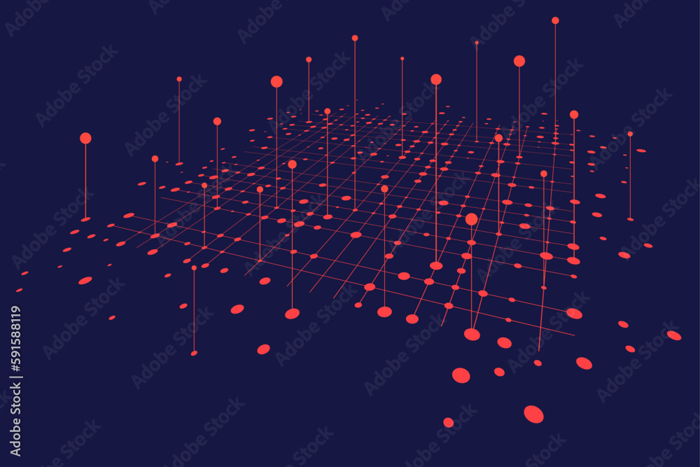 Big data visual information background. Social network concept. Connection vector background.
