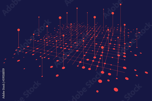Big data visual information background. Social network concept. Connection vector background.