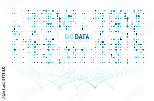 Big data visual information background. Social network concept. Connection vector background.