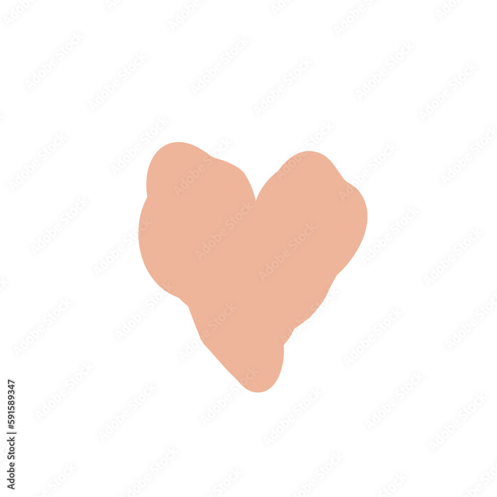 boho heart in illustration doodle style boho heart in illustration doodle style