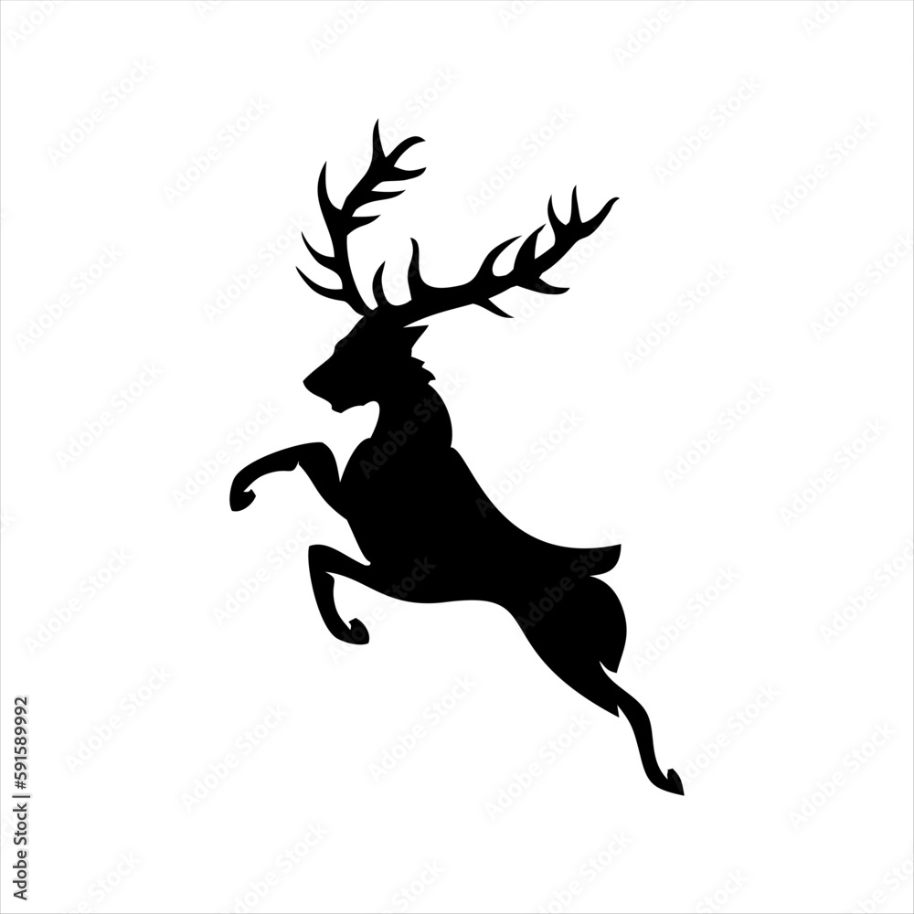 deer silhouette Vector Logo Design Template deer silhouette Vector Logo Design Template