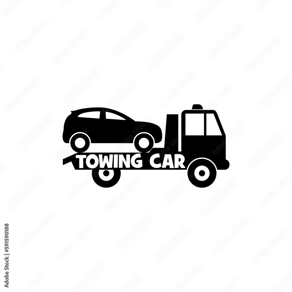 Car Tow truck icon isolated on transparent background