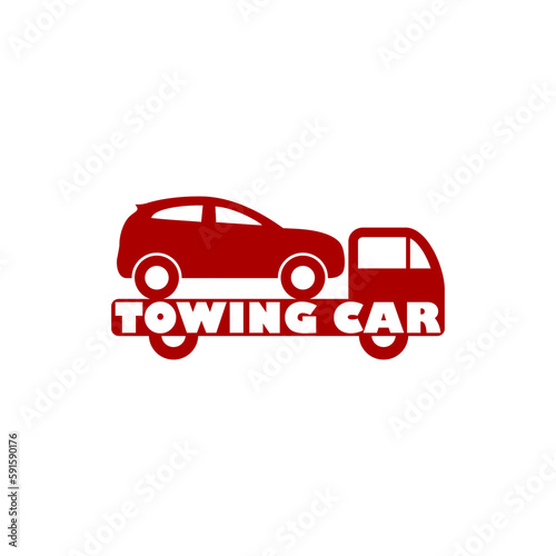 Car Tow truck icon isolated on transparent background