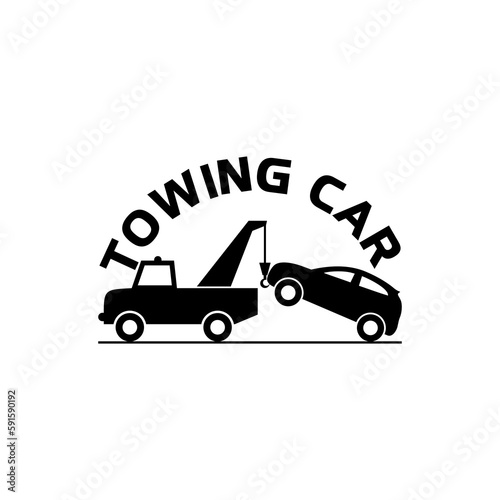 Car Tow truck icon isolated on transparent background