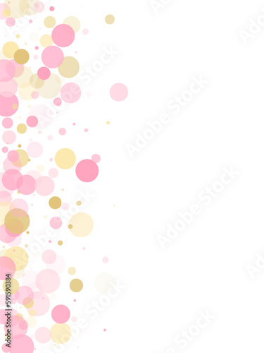 Bokeh confetti circles decoration holiday background.