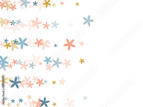 Matthiola minimal flowers vector illustration. Gentle meadow bloom elements isolated. Women's Day background. Geometric flowers Matthiola simple bloom. Flowering daisy. © SunwArt