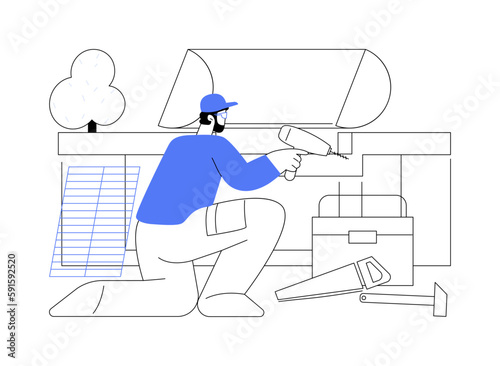 BBQ spot abstract concept vector illustration.