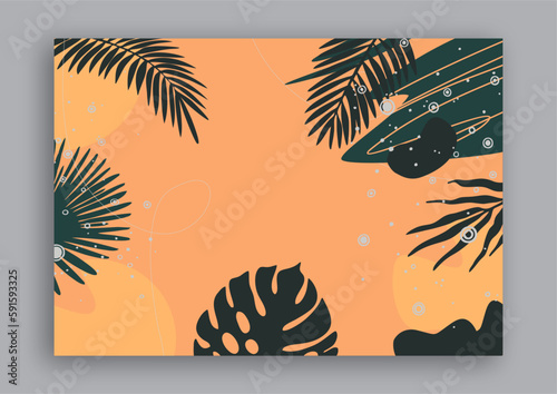 palm background resort print 