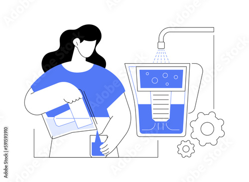 Wallpaper Mural Water filter pitcher abstract concept vector illustration. Torontodigital.ca