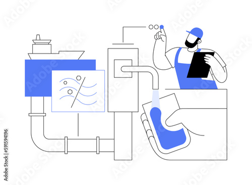 Water desalination abstract concept vector illustration.