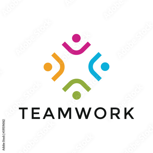 teamwork employee logo company vector