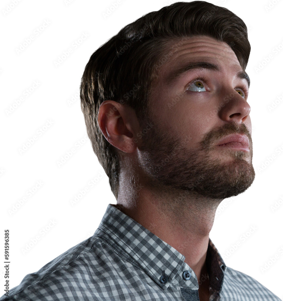 Fototapeta premium Man standing against white background