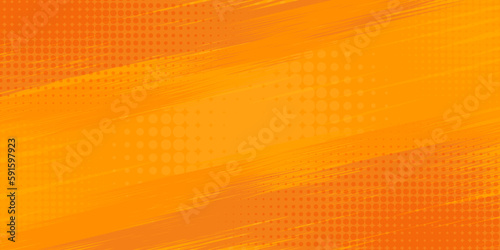 Vintage pop art yellow and orange background. Banner wallpaper vector illustration.