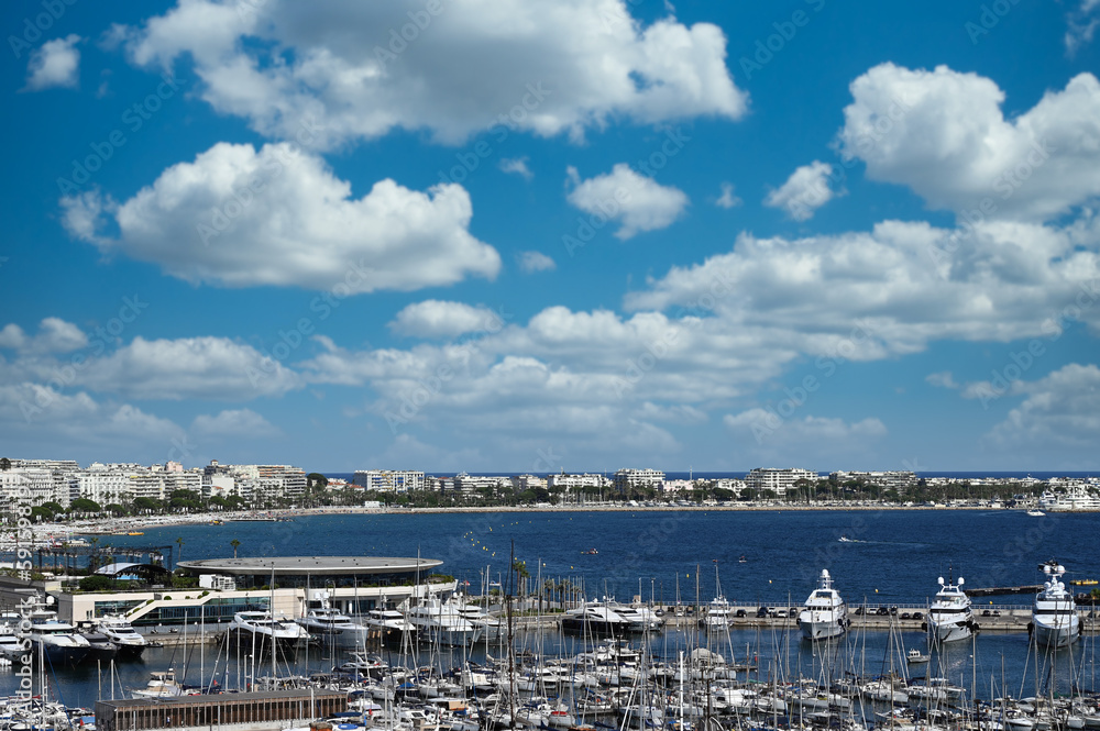 Cannes city and port France summertime Cannes city and port France summertime