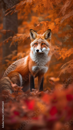 red fox in the forrest © Dennis