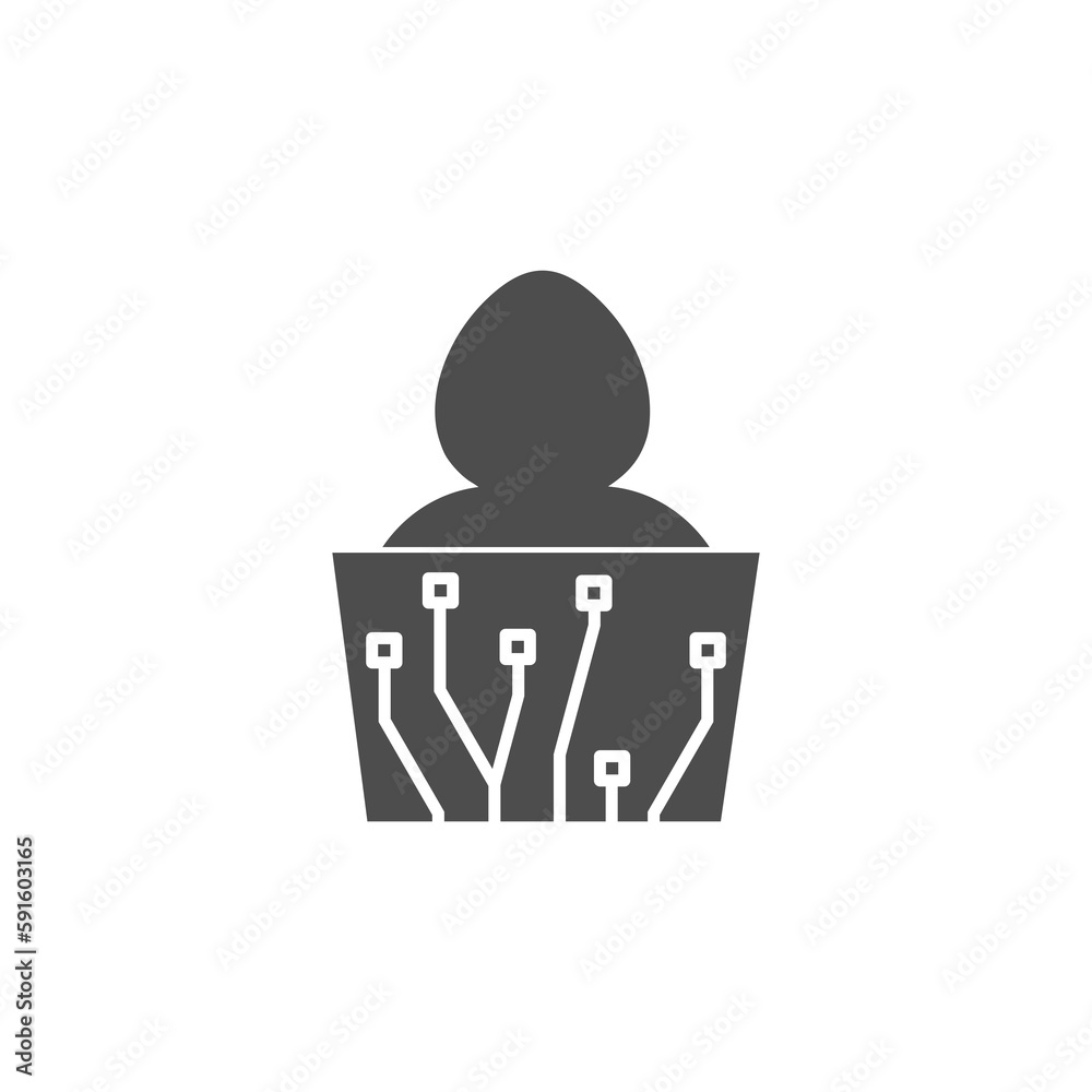 Hacker Icon isolated on transparent background Hacker Icon isolated on transparent background
