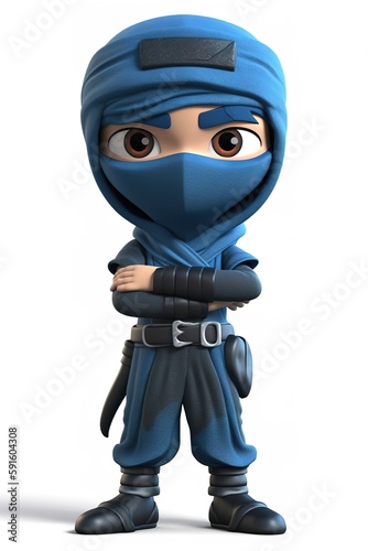 ninja 3d character © stasknop