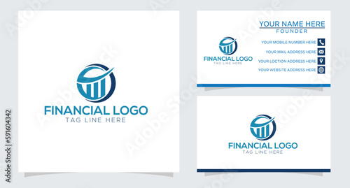 Vector modern financial logo design idea 