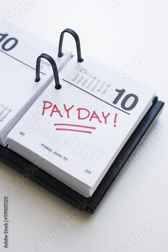 Calendar Showing Payday photo