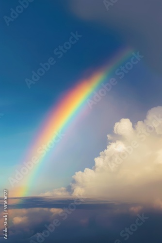 a rainbow with clouds in the sky © Fernando