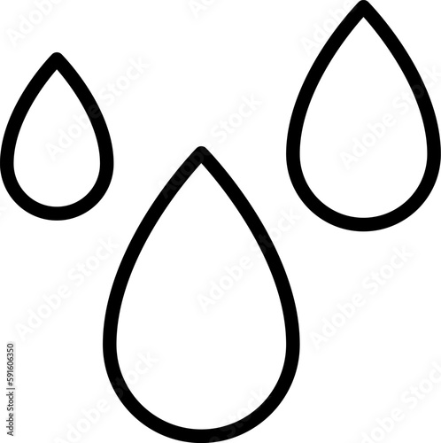 Water drops icon set. Editable vector water line icons. A drop of water. Washing, shower. Vector illustration