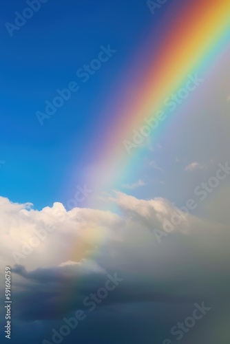 rainbow over stormy sky with clouds © Fernando
