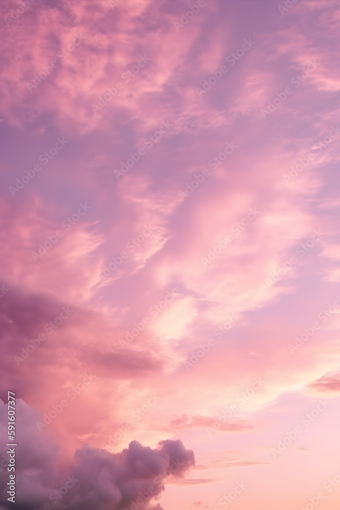 Fototapeta premium pink clouds on a sky during sunset