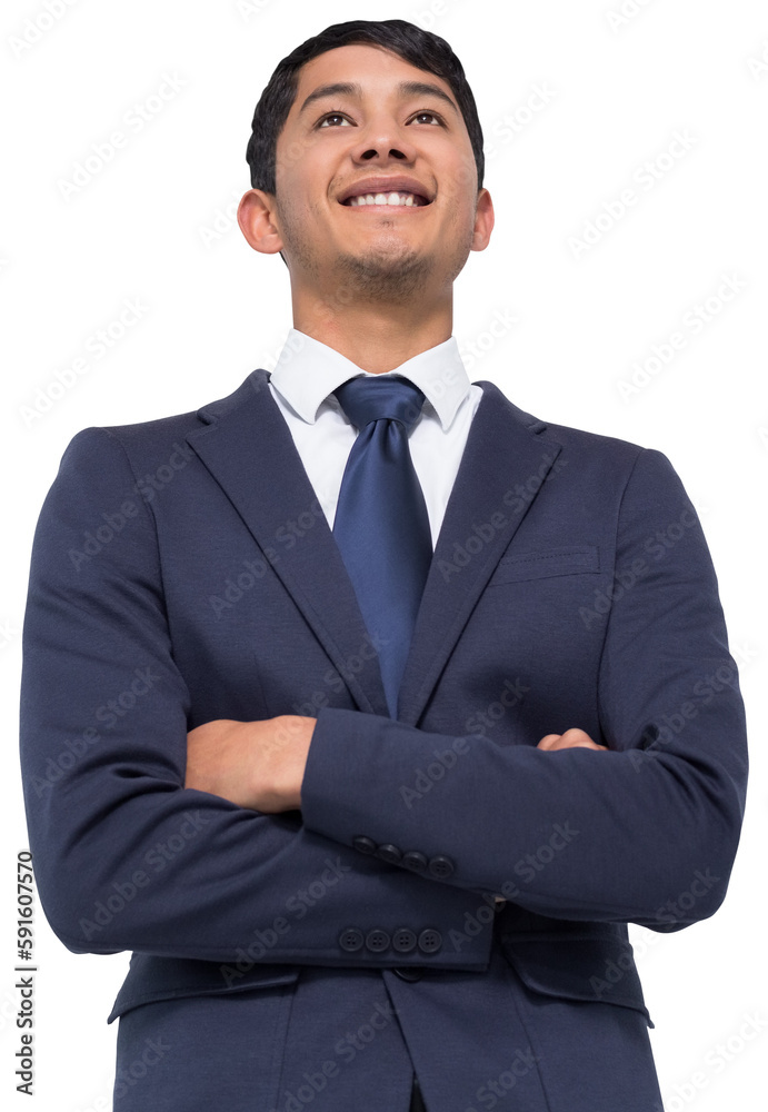 Smiling asian businessman with arms crossed Smiling asian businessman with arms crossed