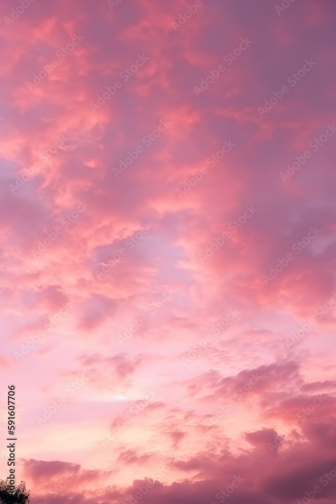 a pinkish sunset with clouds on high octane backgrounds