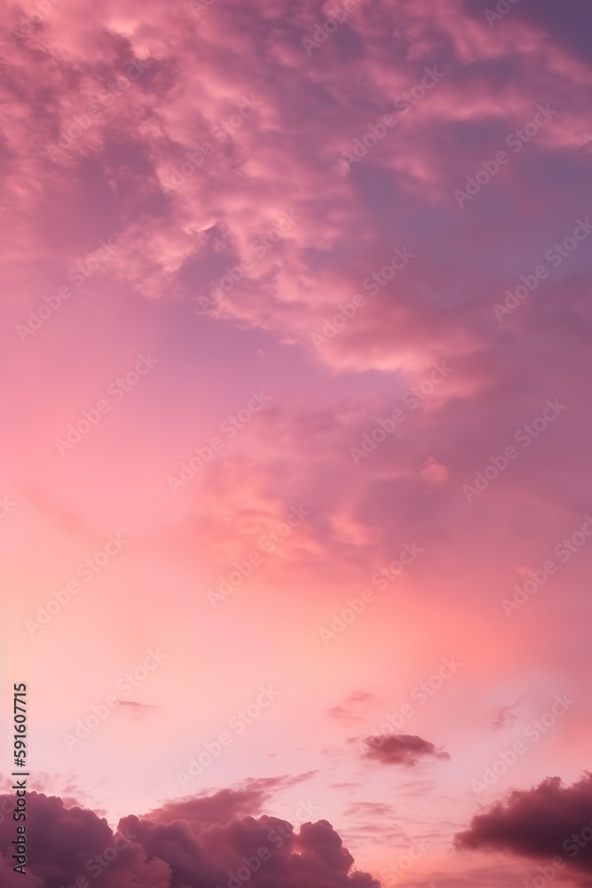 Naklejka premium a pinkish sunset with clouds on high octane backgrounds
