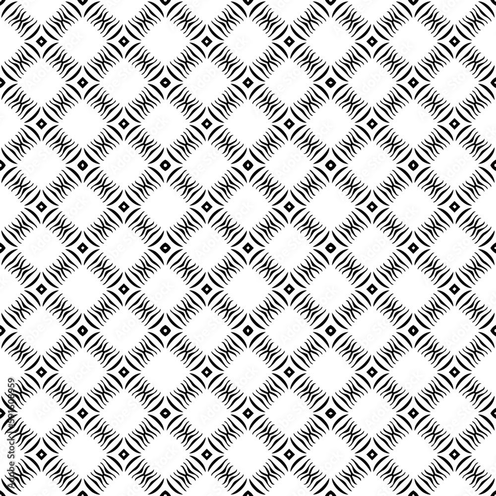 Black and white seamless pattern texture. Greyscale ornamental graphic design. Mosaic ornaments. Pattern template. Vector illustration. EPS10. Black and white seamless pattern texture. Greyscale ornamental graphic design. Mosaic ornaments. Pattern template. Vector illustration. EPS10.