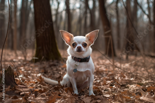 chihuahua dog portrait in the park